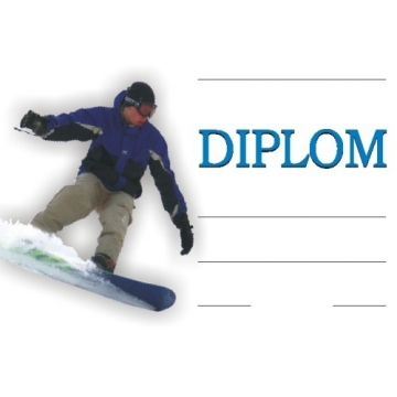 Diplom A4 - Zimní snowboard